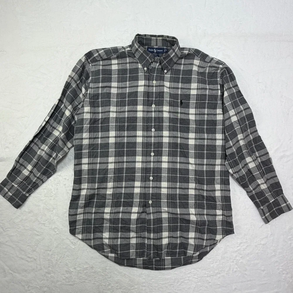 Ralph Lauren Blake Button Down Shirt‎ Plaid Long Sleeve Mens Size M